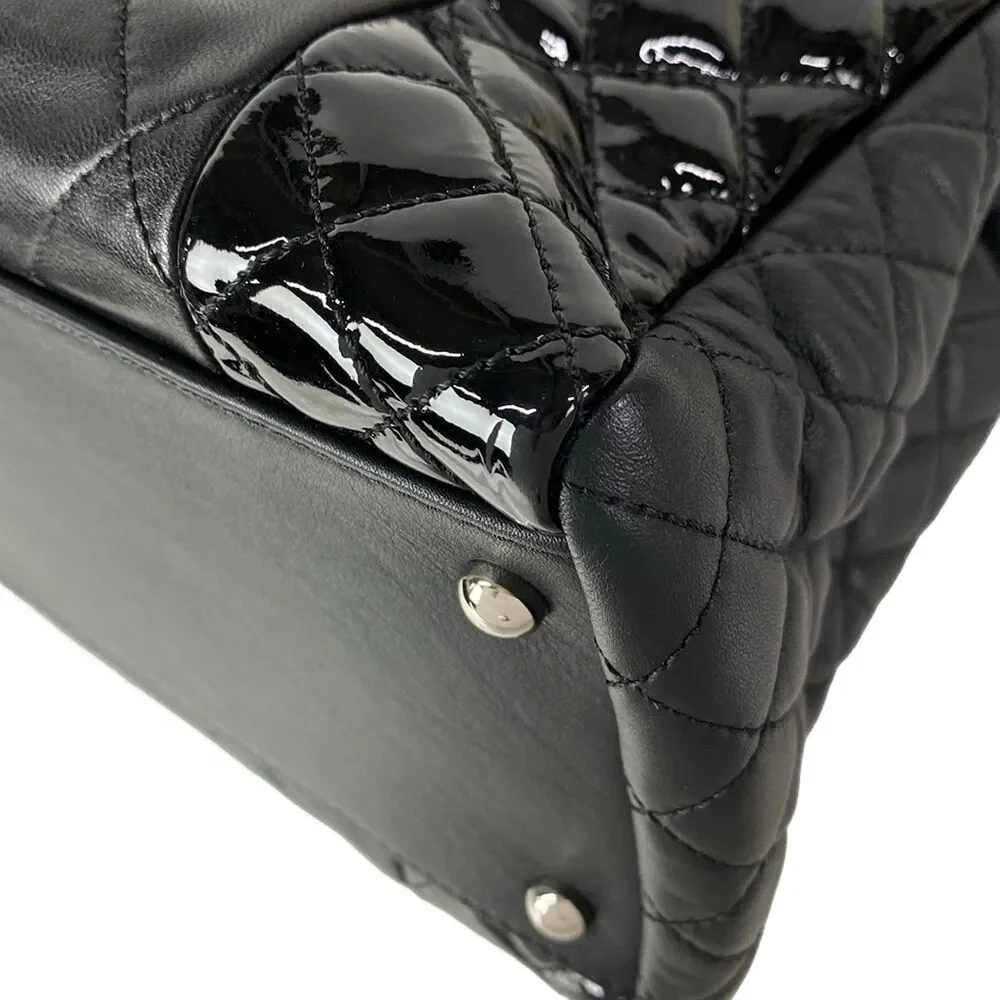 Chanel Matelasse Tote Bag Patent Leather Lambskin